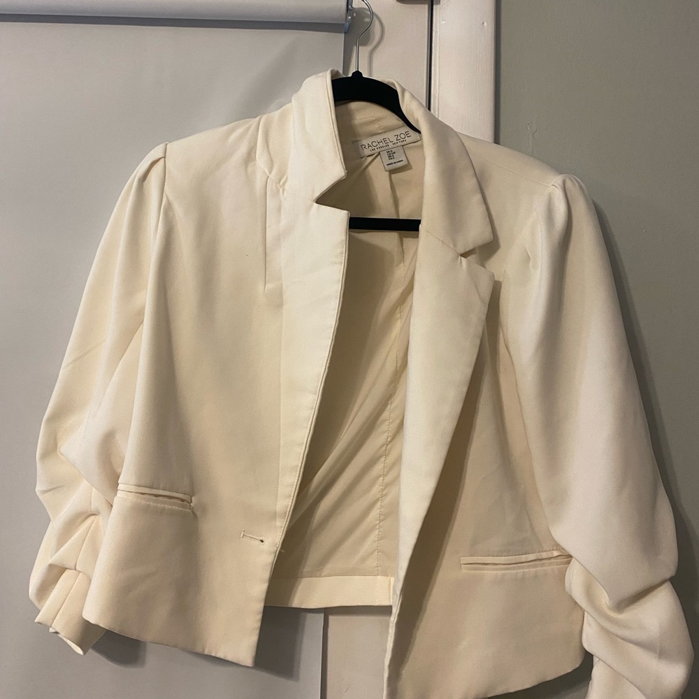 Rachel Zoe Cream Blazer Contemporary Minimalist Design